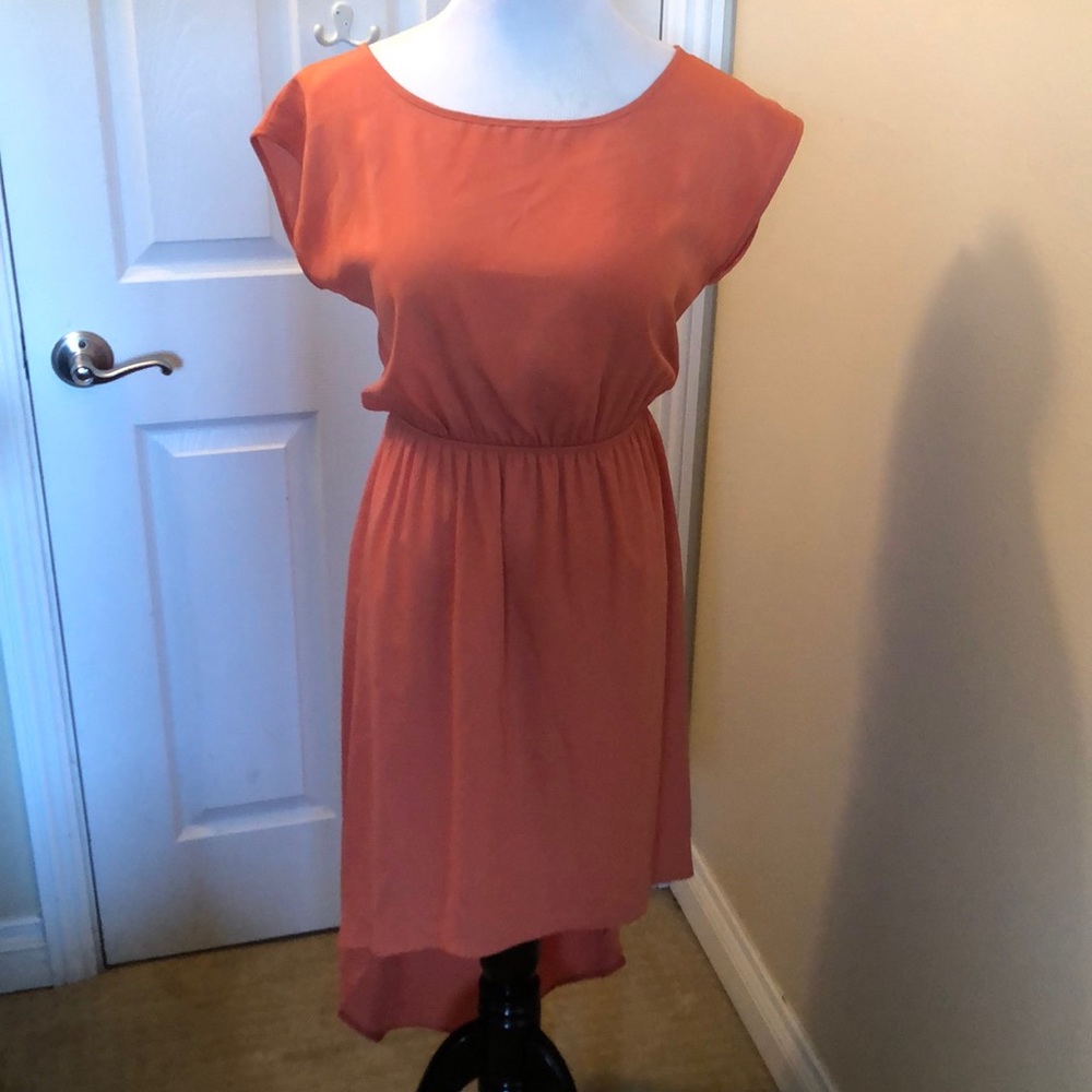 LowHigh Dress, Burnt Orange